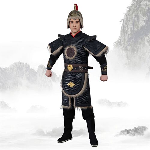 戏曲古装影视舞台演出盔甲男士兵小兵服装战场戏服古代将士服装
