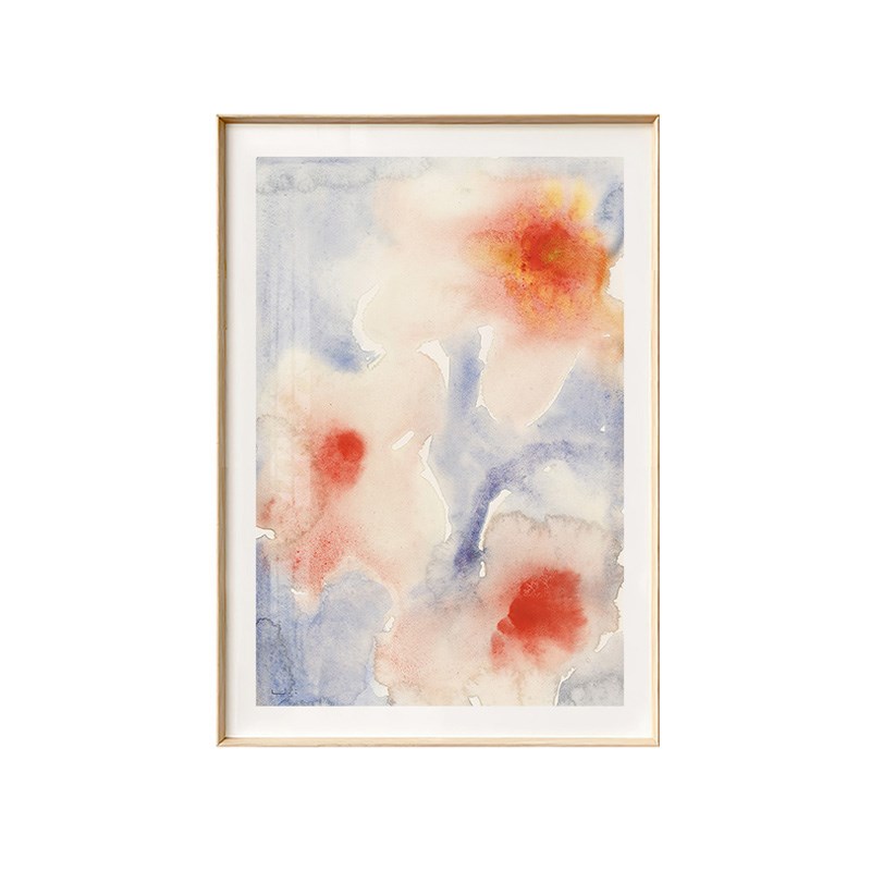 北欧水彩花卉客厅装饰画小清新餐厅墙壁画卧室床头挂画玄关柜摆画