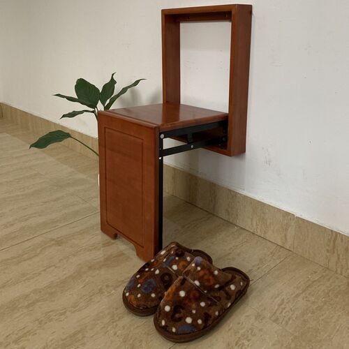 迷你换鞋凳墙折叠壁挂换鞋凳挂墙式隐形换鞋凳进门入户穿鞋凳实木