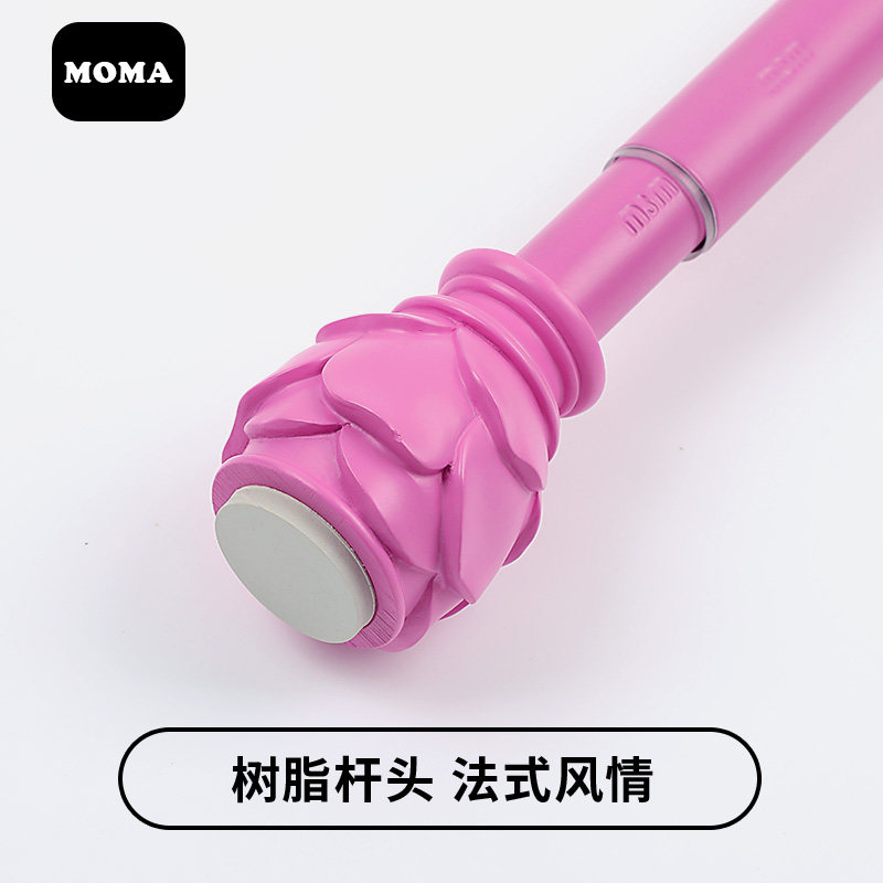 默玛欧式公主免打孔伸缩杆浴帘杆浴杆窗帘杆门帘杆晾衣杆玫瑰花