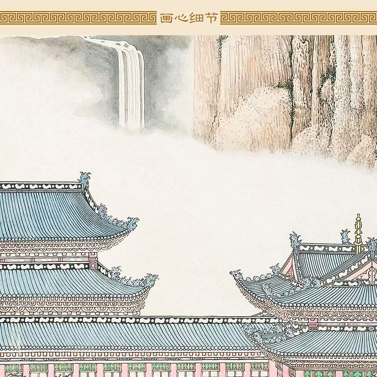 嫦娥奔月图 广寒宫常娥仙女画像 女神绢布卷轴挂画客厅装饰画定制
