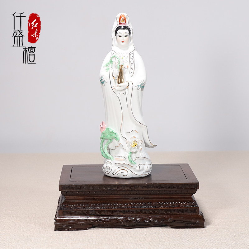 摆件底座工艺品佛像神像观音菩萨香炉托架花瓶实关公石头奇石木质