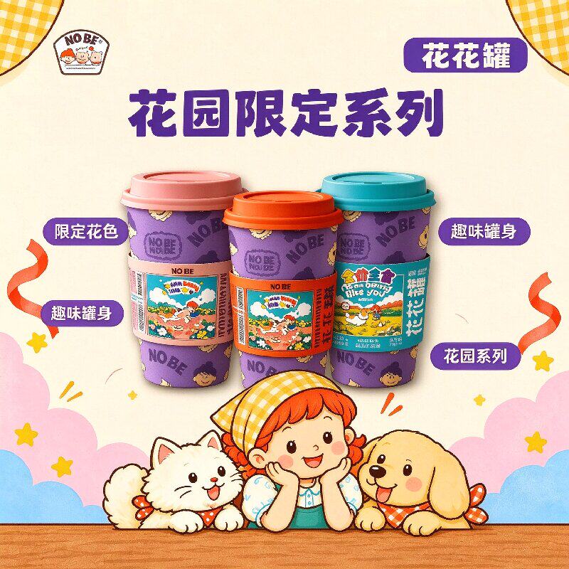 NOBE花花罐全价猫猫主食罐兔肉玫瑰鸡肉万寿菊鳕鱼金银花营养罐头