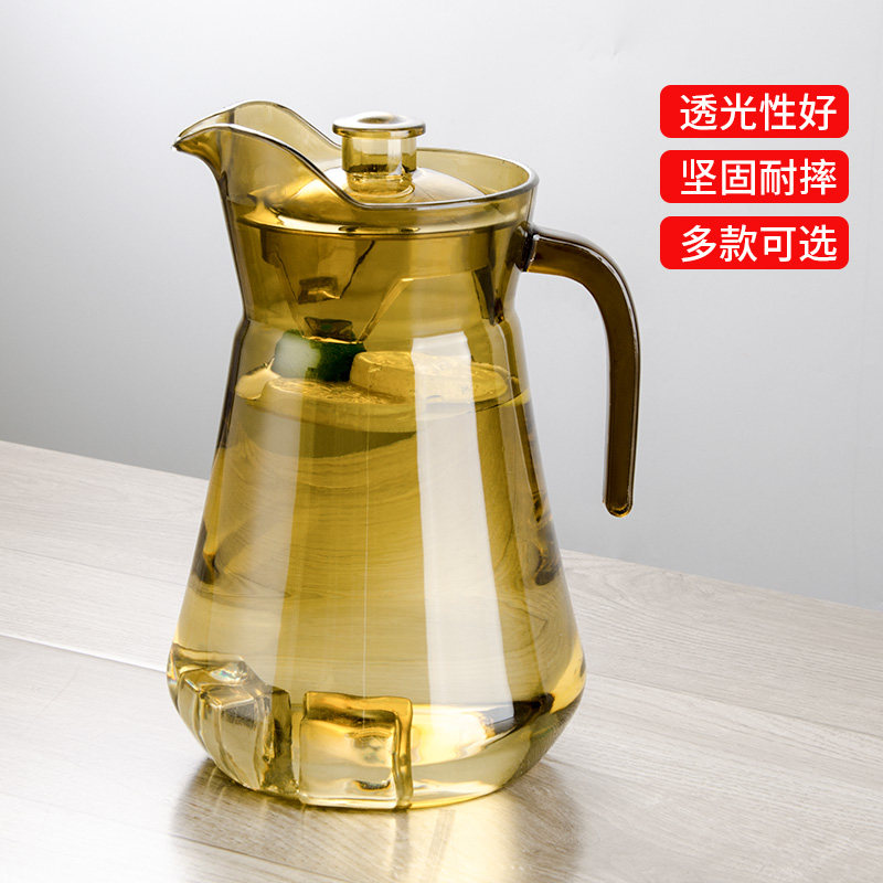 PC亚克力透明扎壶冷水壶大容量家用耐热餐厅饮料果汁壶塑料热水壶