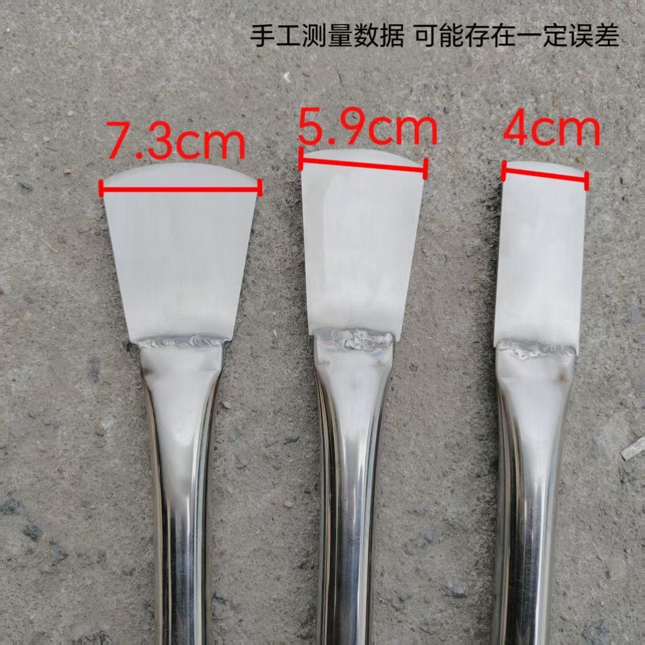 打烧饼工具铲子不锈钢圆炉圆弧铲头圆把手铲缙云锅盔铲子