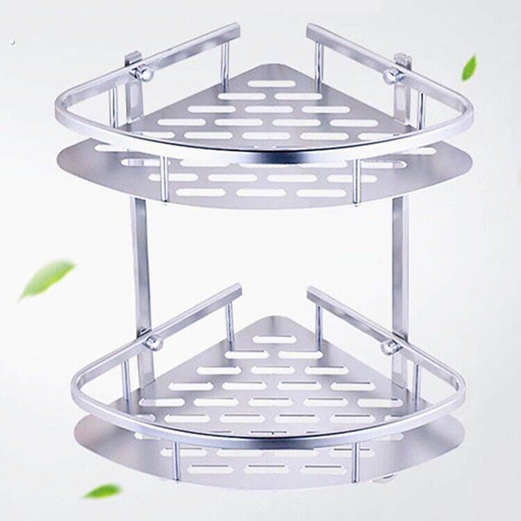 免打孔/打孔太空铝三层三角架1.2三角板浴室置物架化妆室架子