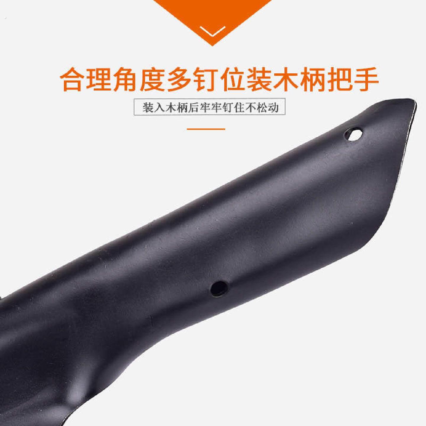 农用锰钢大号特大铁锹方头钢锹全钢尖头加厚铁铲平口挖树铲子木柄