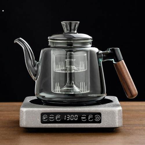 2025新款黑晶炉煮茶壶高端玻璃煮茶器家用围炉煮茶烧水泡茶养生壶