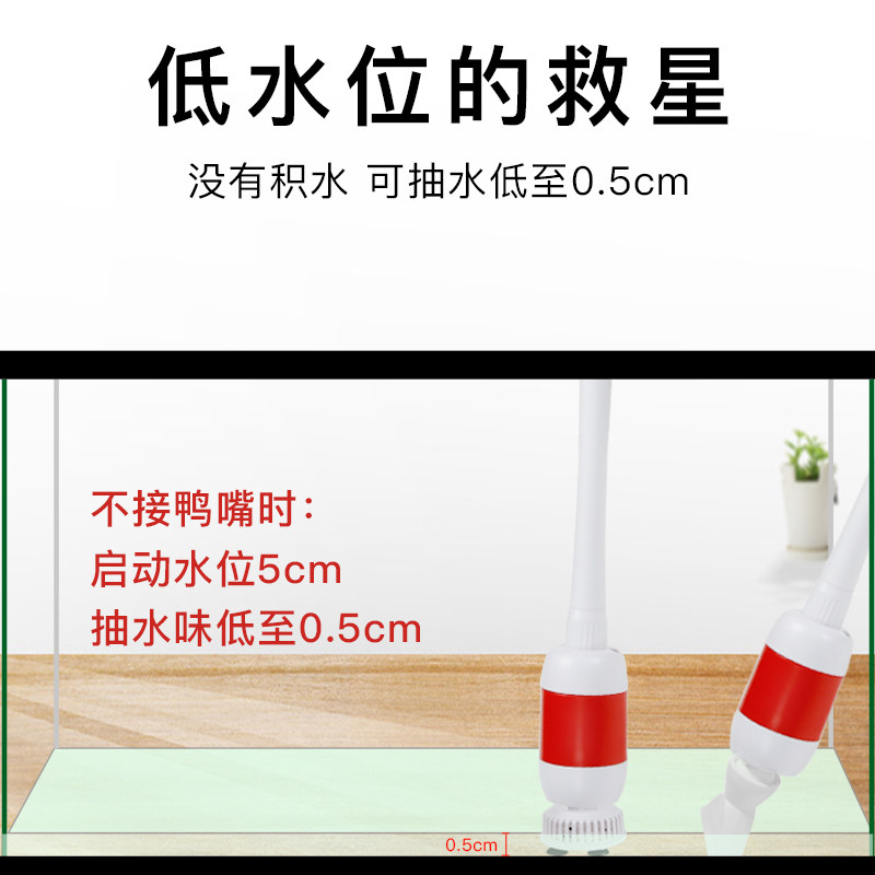老鱼匠鱼缸换水神器电动吸便器抽水泵换水器吸污清洁鱼粪便洗沙器