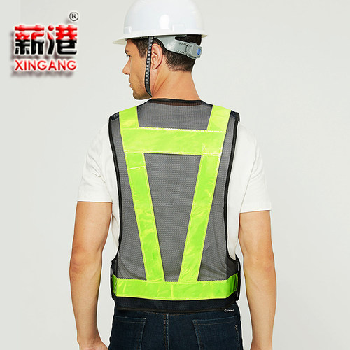 反光背心施工安全马甲环卫工人衣服交通骑行反光衣反光背心可印字