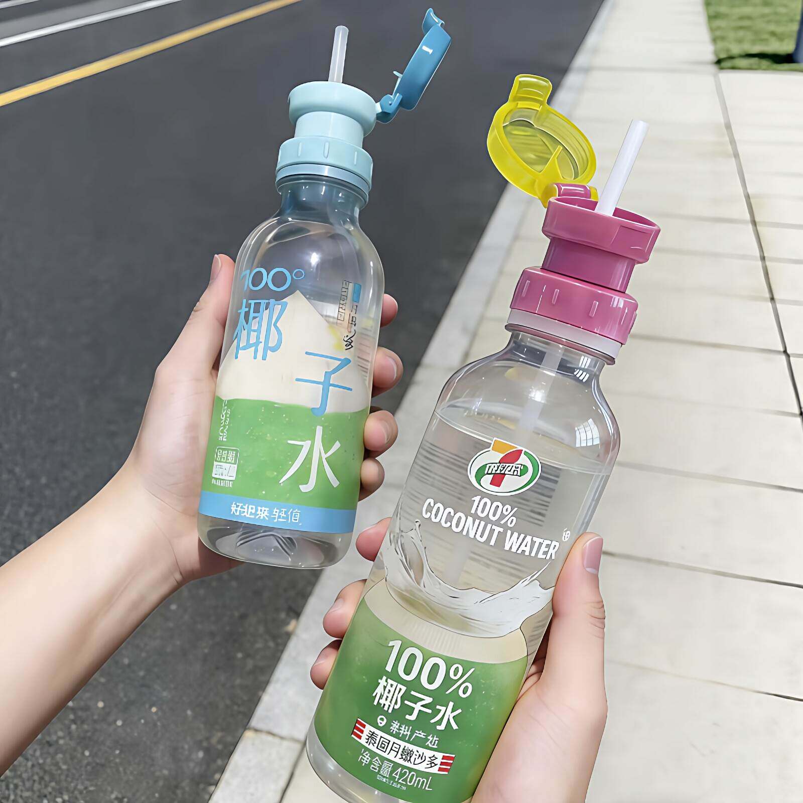防呛水儿童吸管通用矿泉水瓶盖带吸管转换头喝水神器吸水瓶盖热款