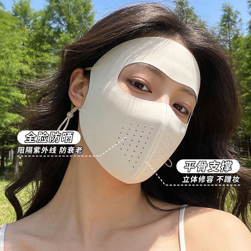 防晒面罩女高颜值脸基尼全脸夏季防紫外线冰丝轻薄透气护眼角口罩