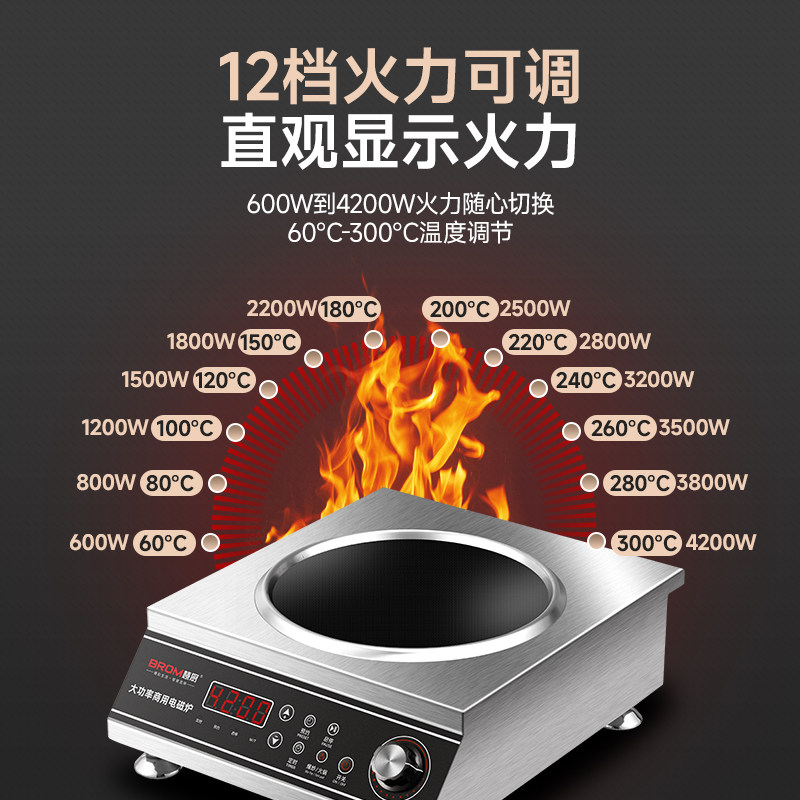 慧厨商用凹面电磁炉大功率台式电磁炉家用凹面专用电炒炉商业凹型