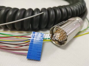 数控机床手持单元手轮弹簧线17芯6FX2007-1AC04 3.5m 5m 8m带插排