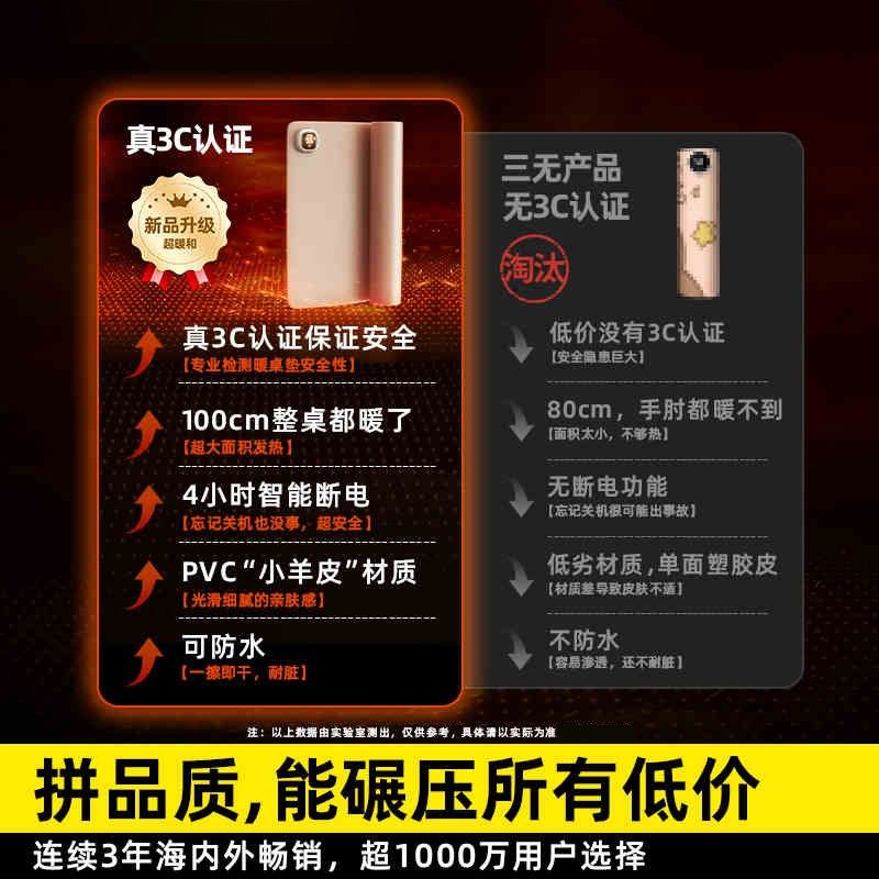 加热加厚鼠标垫发热暖桌垫办公室桌面学生暖垫加热垫电热桌子取暖