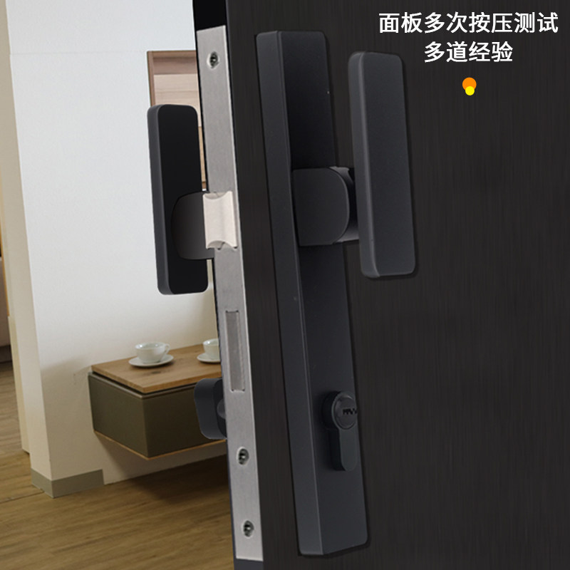 推拉平开门锁窄边极简锁大门断桥铝合金门通用型入户门室内木门锁