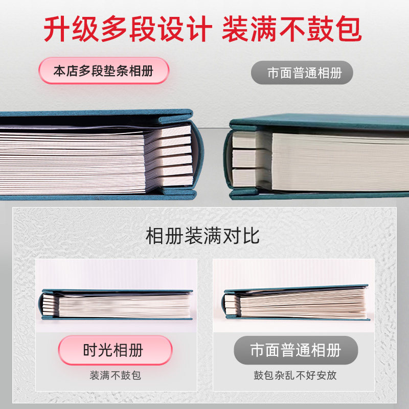 相册本纪念册diy手工儿童成长记录册大容量家庭自粘覆膜影集收纳