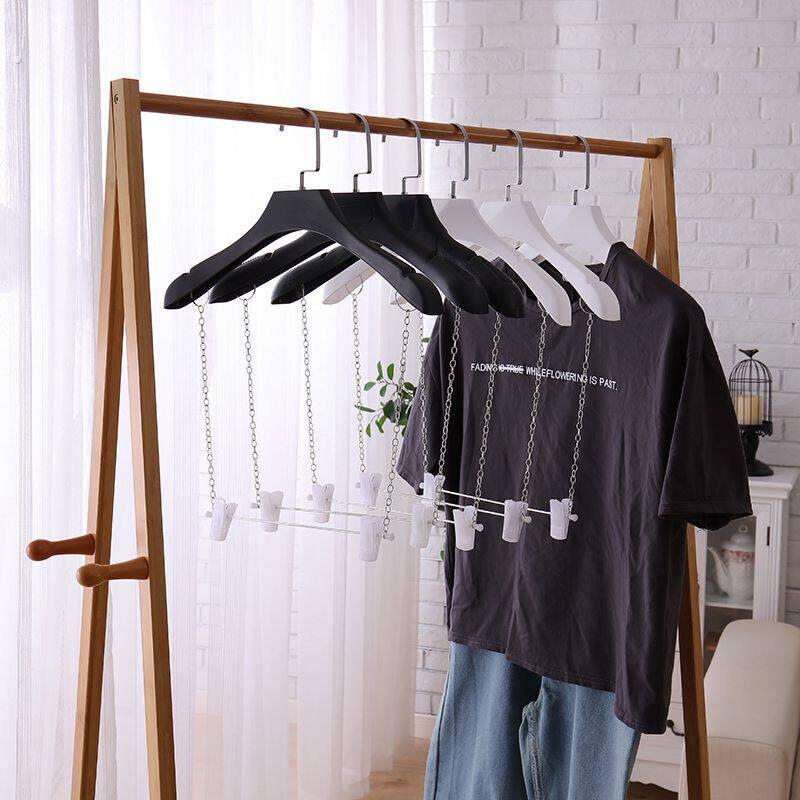 成套搭配衣架服装店连身衣架吊链裤架套装衣架链条裤夹一体挂板展