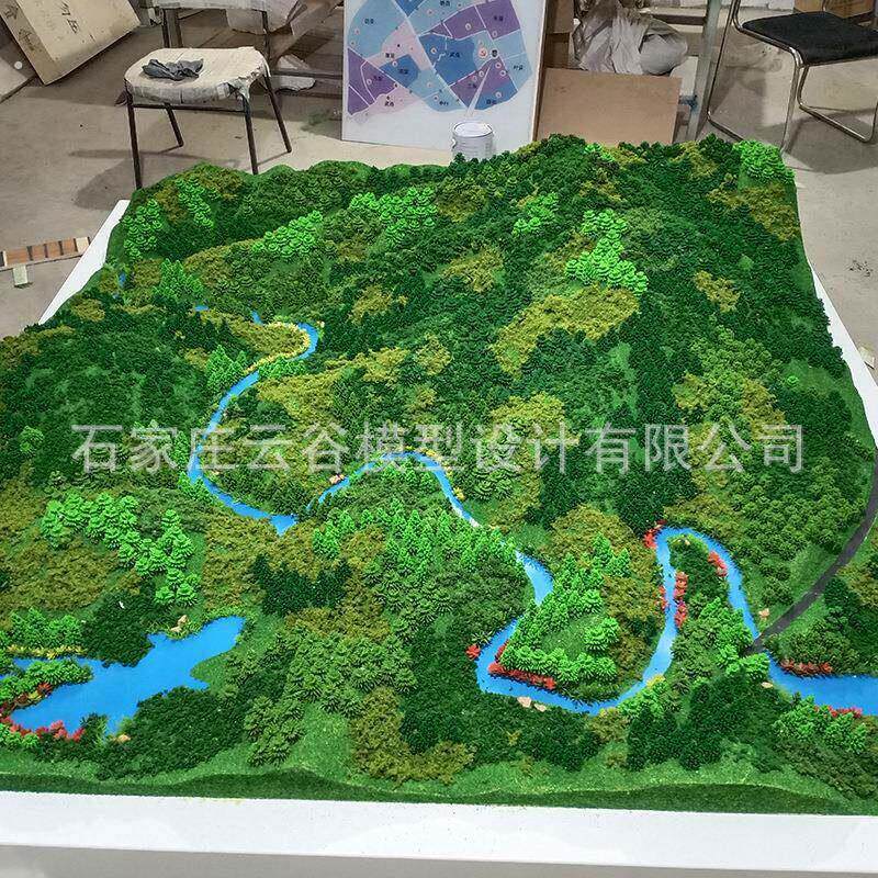 沙盘模型制作地形地貌沙盘中国地图场景高速公路乡村规划楼盘