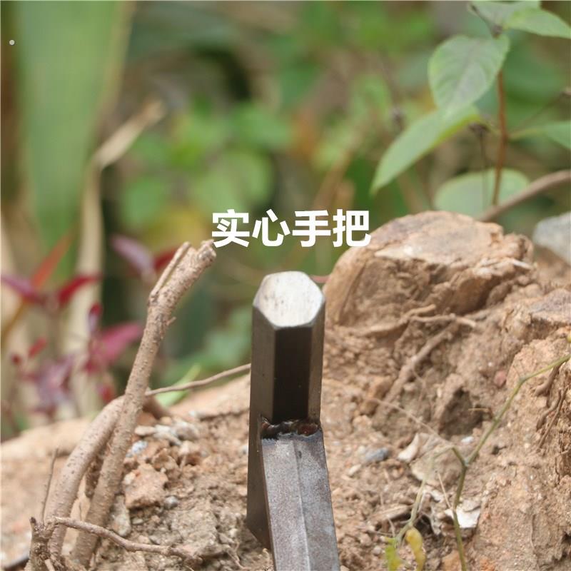 六顺加厚一体锻打弹簧钢铲铁镐挖洞铁锹赶海工具手杖登山杖可定制