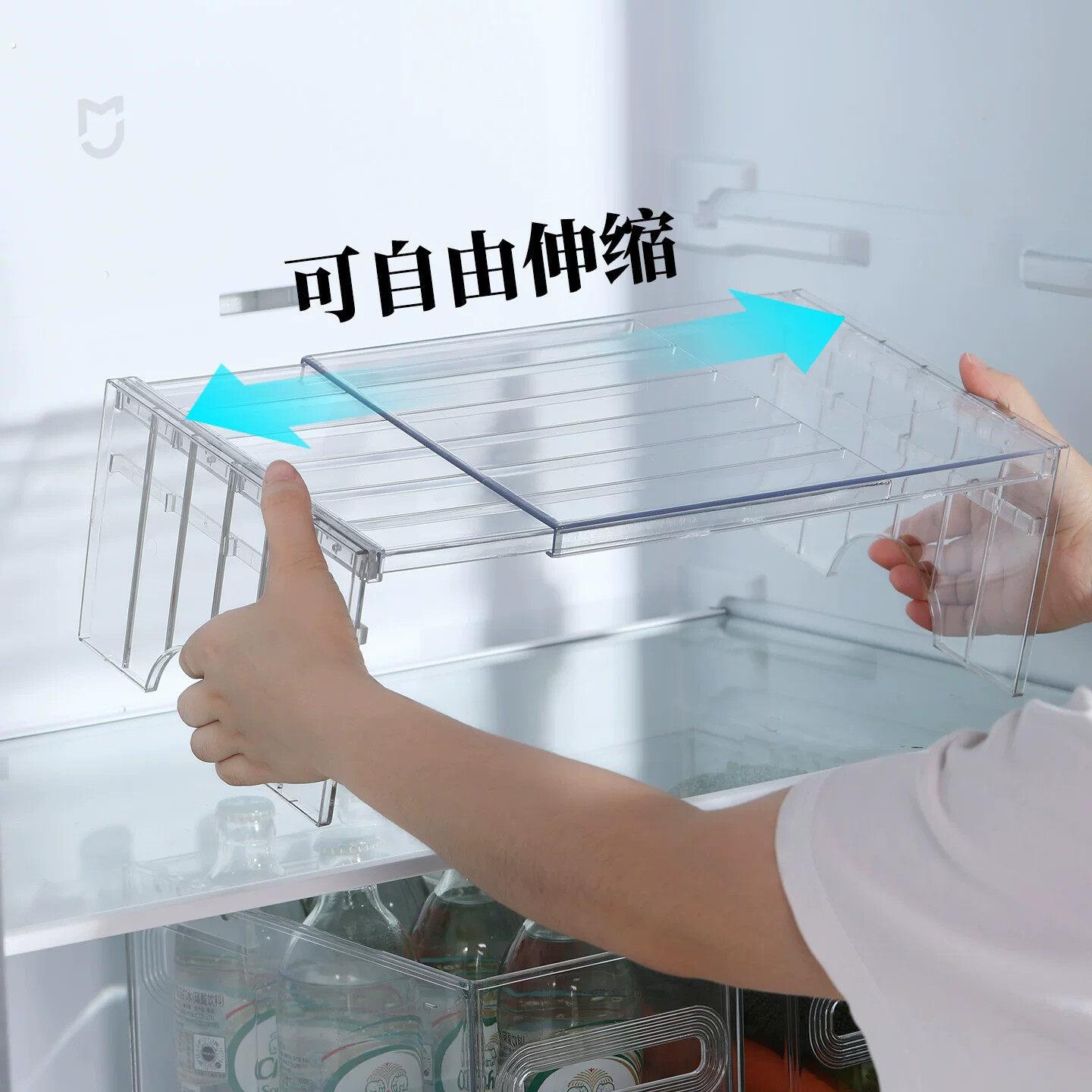 冰箱置物架内部分层托架家用冰柜隔层隔板厨房剩菜碗盘侧面收纳层