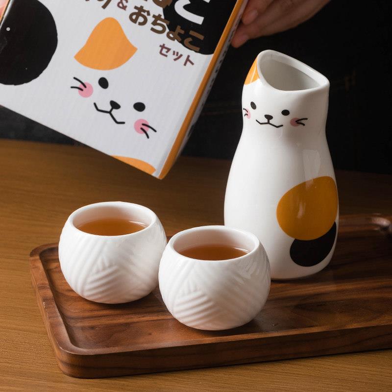 日式小酒杯套装酒杯清酒酒具酒壶喝酒杯果酒杯白酒家用分酒器玻璃