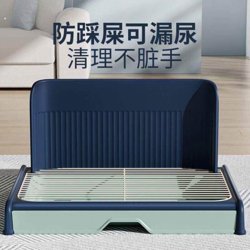 狗狗厕所抽屉式小中大型犬防踩屎便盆带墙尿盆铁网砂盆宠物用品