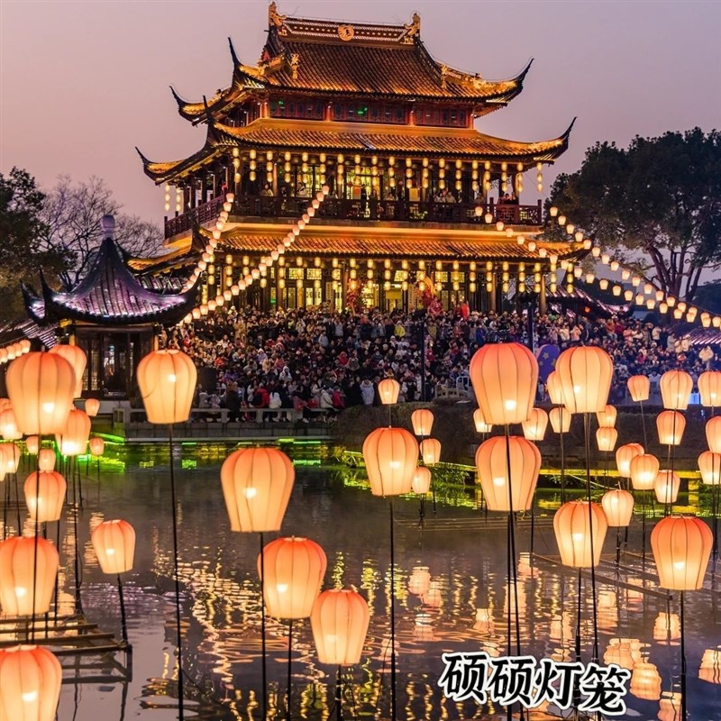 新款户外防水中国风国潮古风网红打卡景区街道公园花灯孔明灯灯笼