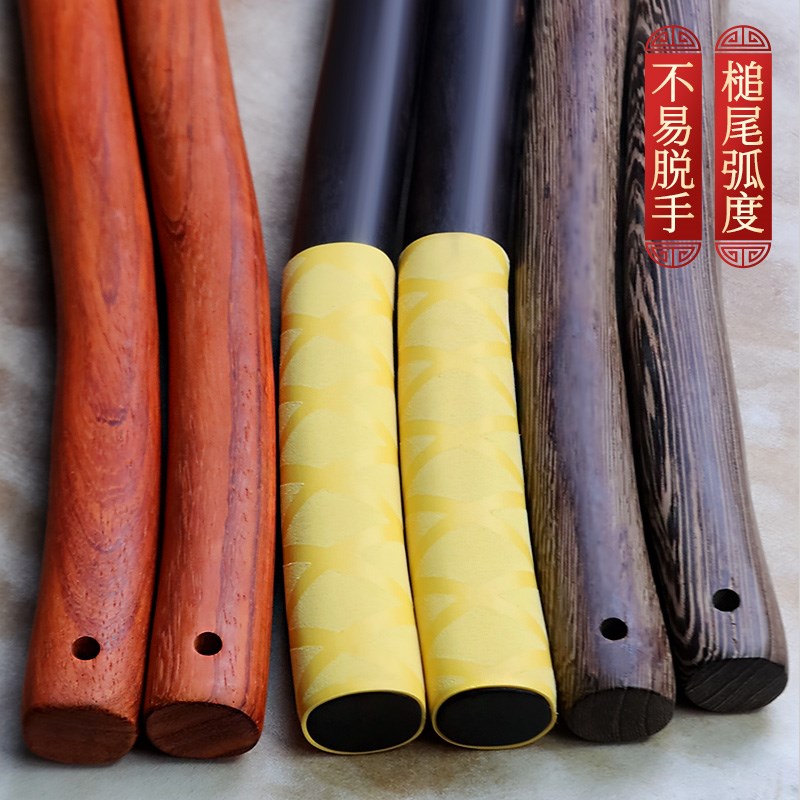 中国大鼓棒龙舟鼓棒专用黑檀鸡翅实木月牙鼓槌龙舟船加长鼓棍鼓锤