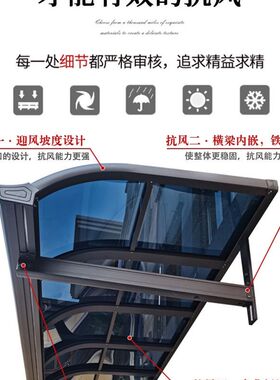 长沙铝合金雨棚户外屋檐篷遮阳棚农村冬天阳光棚院内别墅大门雨棚