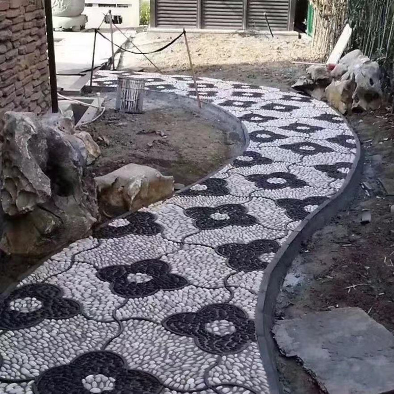 纯天然鹅卵石雨花石纯白色花盆栽鱼缸石子黑园艺铺地装饰园林石头