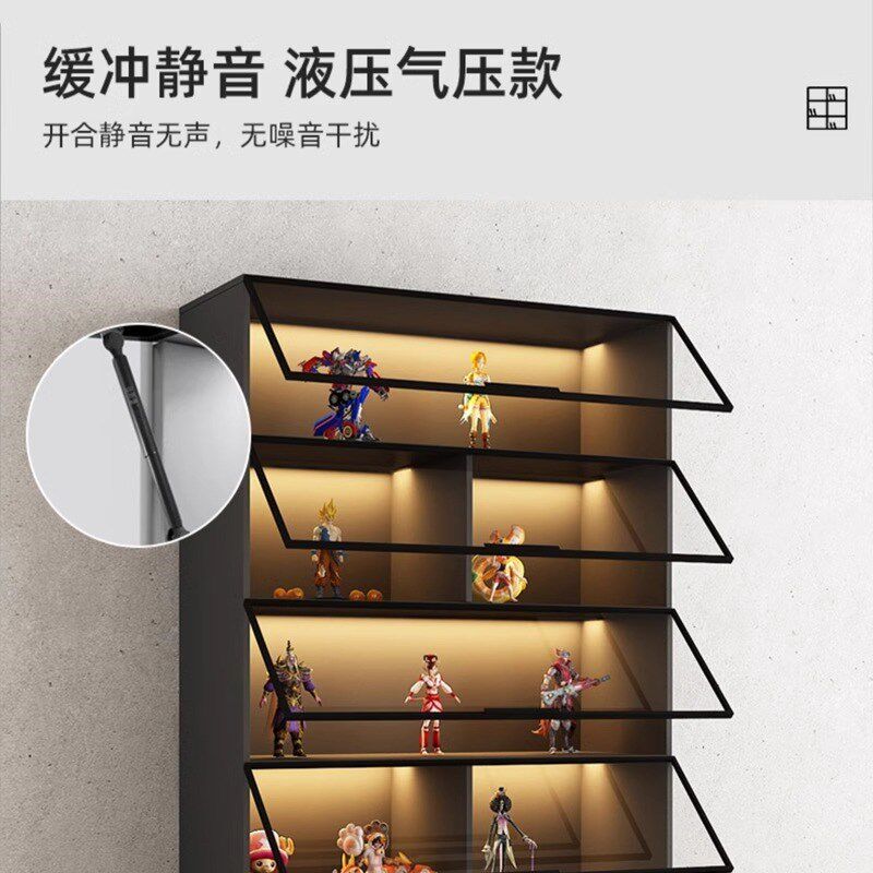 玻璃门手办柜模型展示柜定制收纳储物柜客厅玩具摆件柜子家用书柜