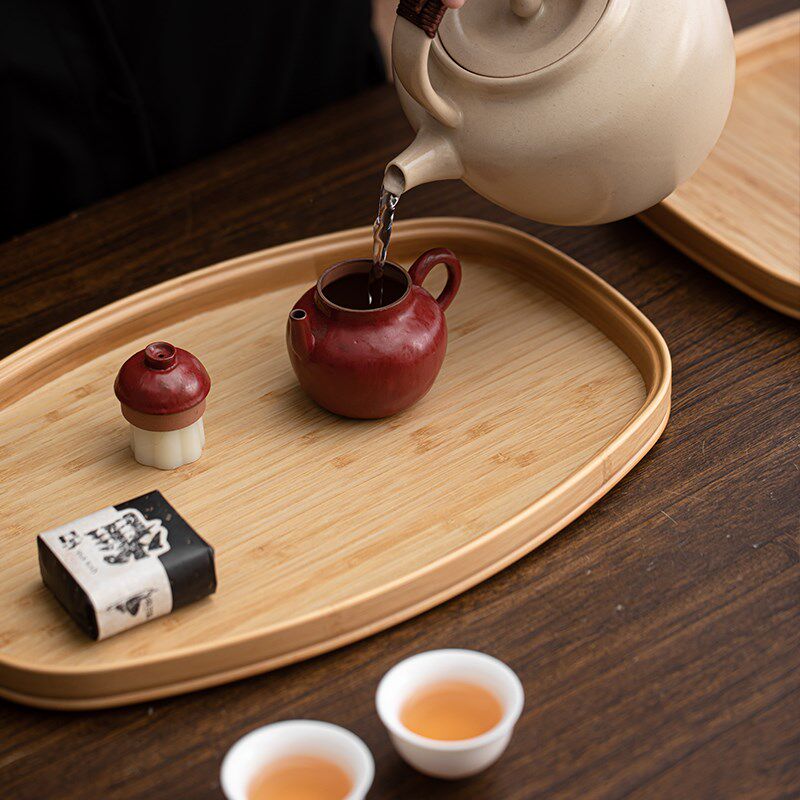 长方形木制托盘新款茶盘杯子放置盘点心干果盘收纳盘酒店甜品托盘
