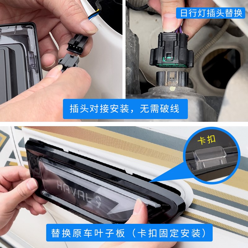 适用于15-22款哈弗H9叶子板灯侧边灯流水转向灯翼子板灯专车专用