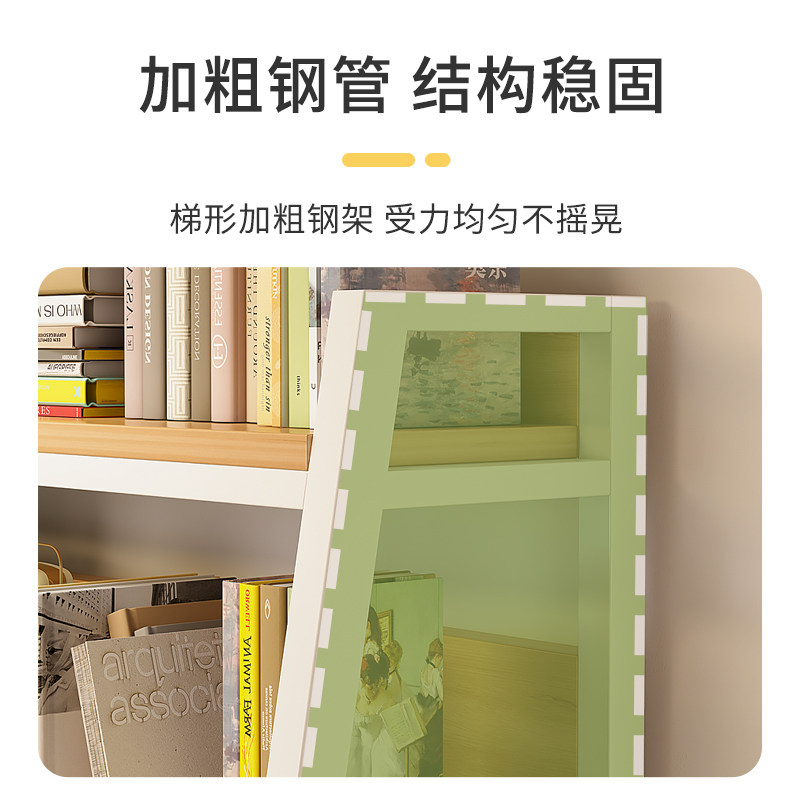 桌面置物架学生书桌上书架收纳整理多层隔板架落地小型书柜铁艺