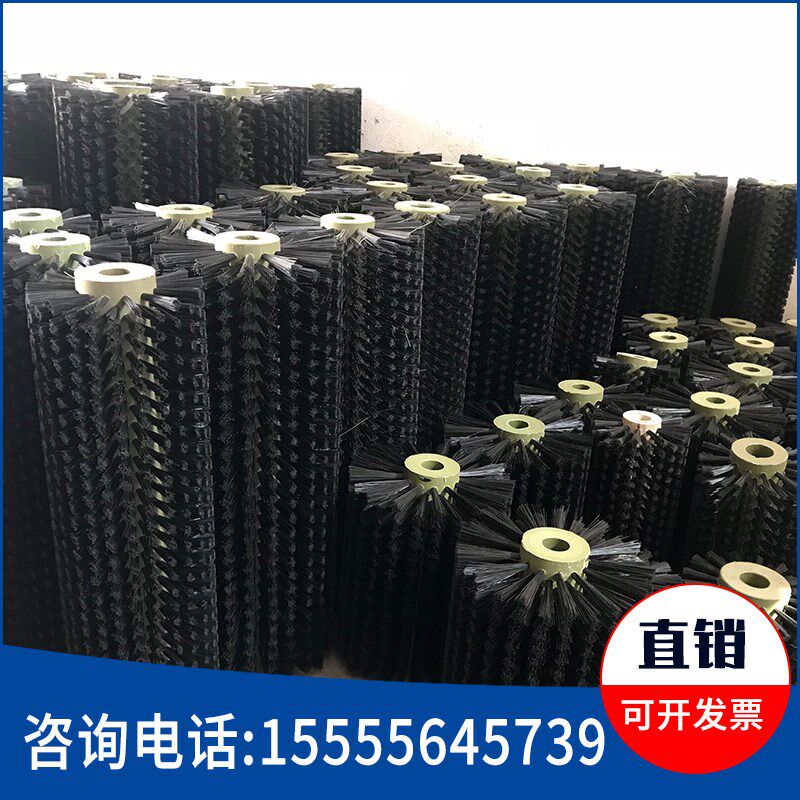 工业毛刷辊滚筒刷尼龙刷子软毛刷空筒圆刷子硬毛旋转圆形毛刷辊