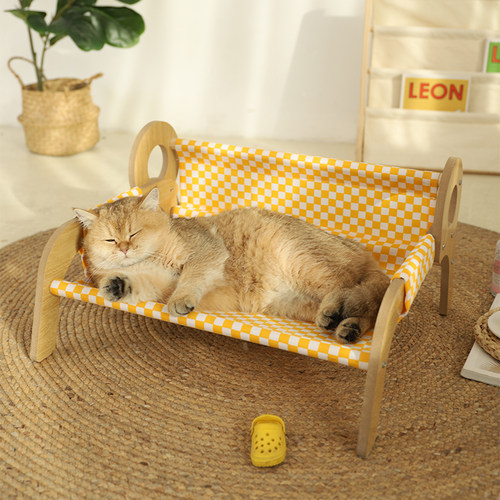 猫窝四季通用猫咪睡觉用离地行军床夏天吊床猫沙发夏季宠物床猫床