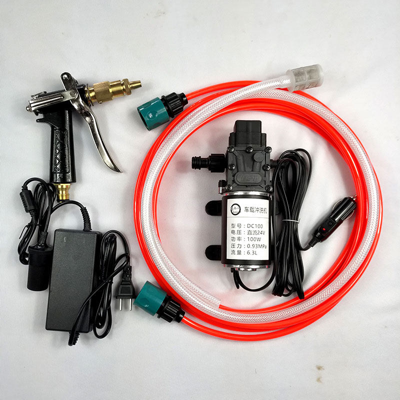 高压车载冲洗机 12伏家用洗车器24V微型自吸水泵增压电动便捷清洗