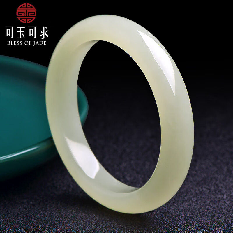 可玉可求和田玉手镯 女蜂蜜水玉镯子 玉石手镯 C5009
