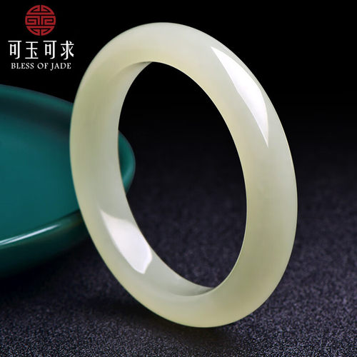 可玉可求和田玉手镯 女蜂蜜水玉镯子 玉石手镯 C5009