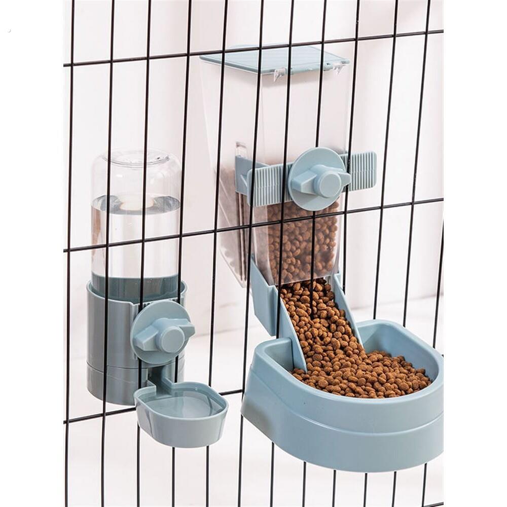喂猫狗食器自动猫狗用饮水器鹦鹉芦丁鸡宠物挂式防撒防溅鸟食盒