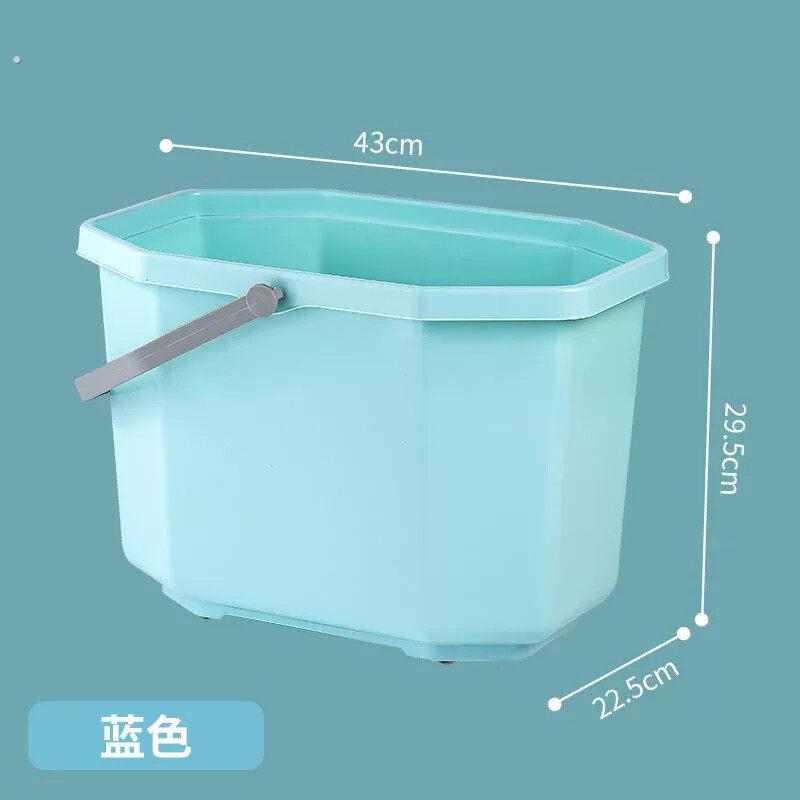 加厚多功能拖把桶家用长方形墩布桶平地拖手提塑料单桶洗车清洁桶