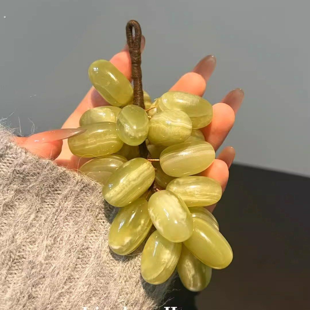 青提手把件客厅玄关电视柜酒柜装饰品家居饰品葡萄摆件新房子礼物