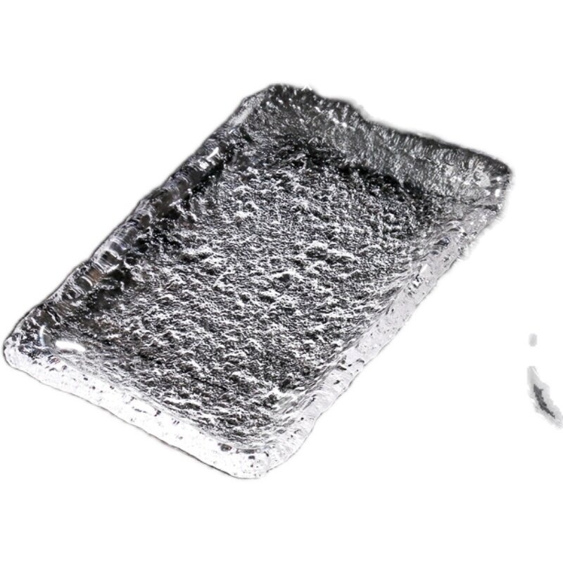 日式水晶玻璃茶盘酒具盘收纳托盘家用客厅轻奢摆盘装饰甜品水果盘