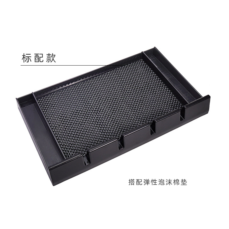 发型师美发工具油头电推剪卡尺收纳盒放置剪刀托盘理髲店用防滑垫 - 实物图