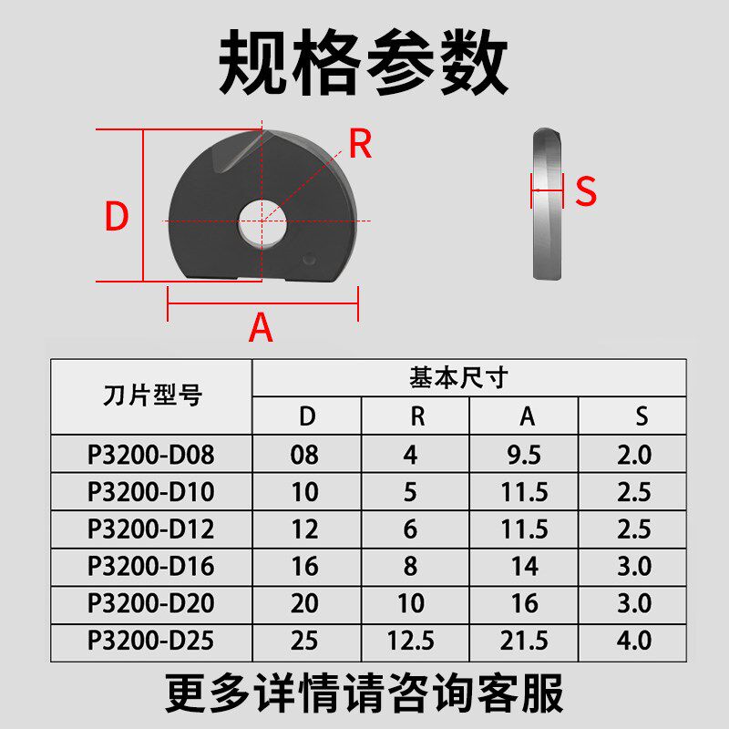 T2139半圆刀片 球头球型刀杆通用精铣加工R4R5R6R8R10R12.5R15R16