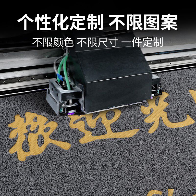 商用定制logo广告印字公司饭店商场室外防滑丝圈电梯迎宾地毯脚垫