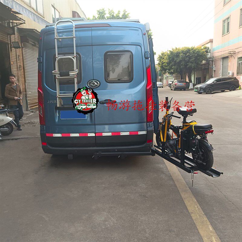 房车/汽车后挂式旋转电动车背架车载旋转电动车架不影响开后门