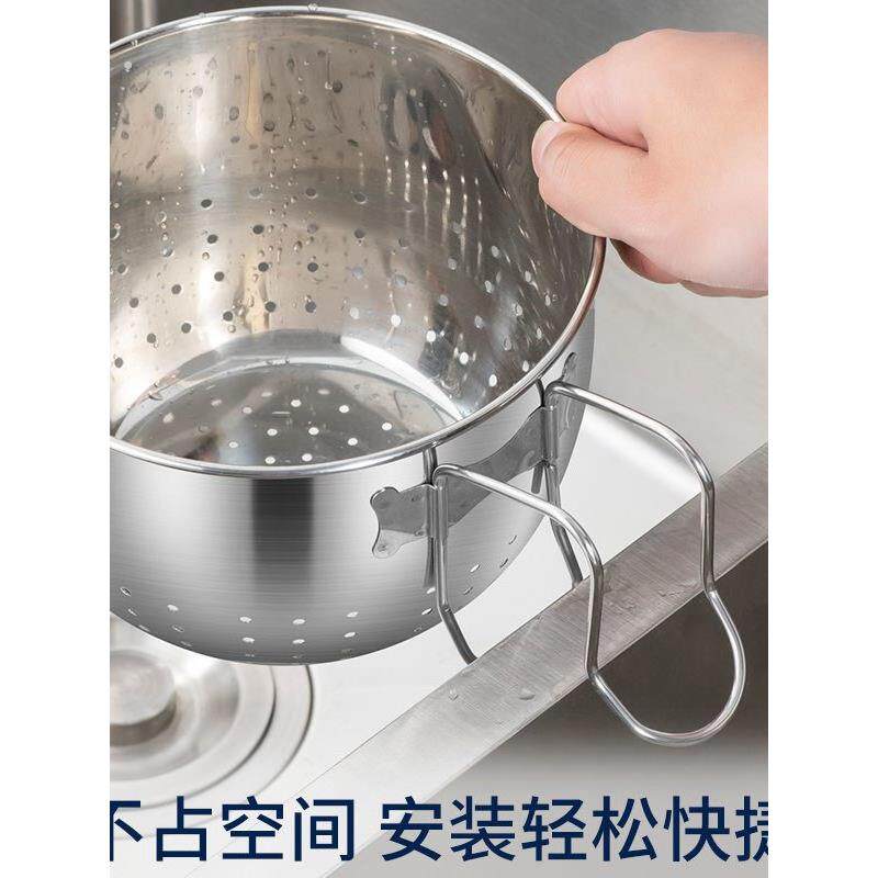 不锈钢水槽厨余垃圾过滤网厨房洗菜盆洗碗水池剩饭菜沥水篮可挂式