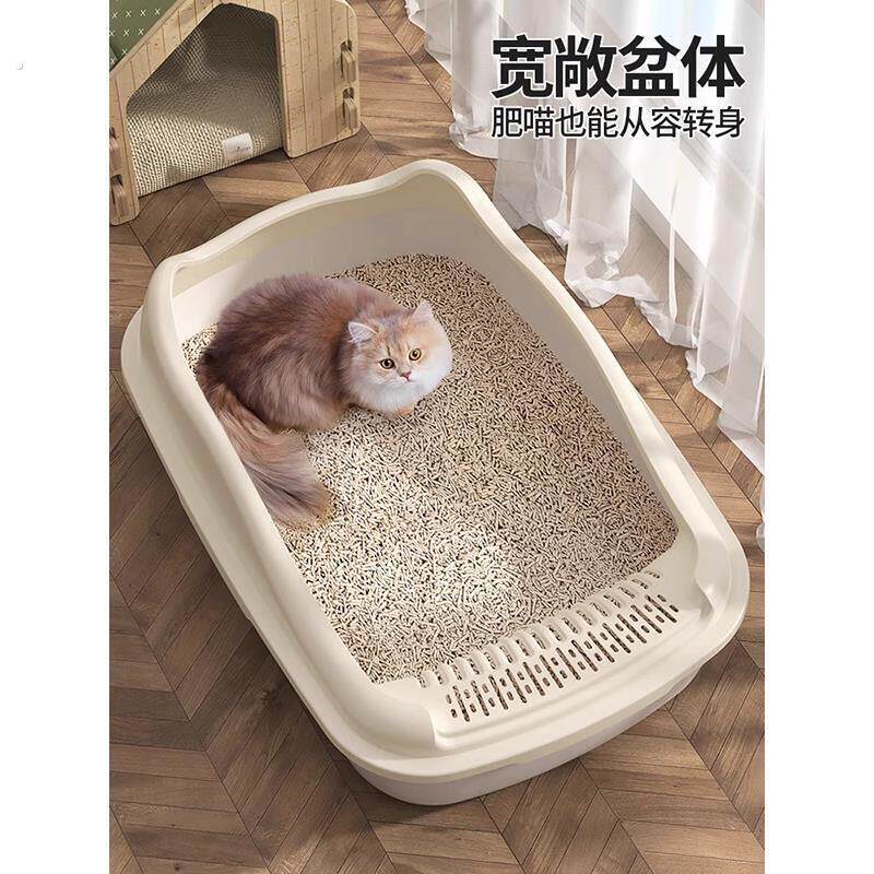 加大猫砂盆半封闭猫砂盆防外溅猫咪用品大全幼猫肥猫专用猫侧所